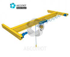Кран мостовой однобалочный опорный однопролётный г/п 1 т пролет 16,5 м